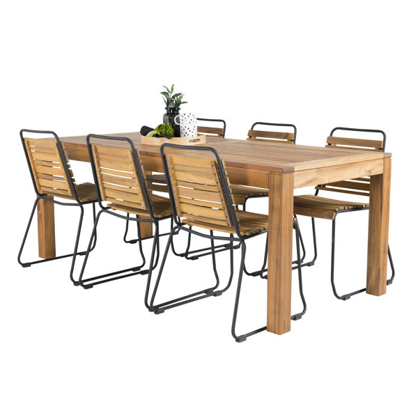 Hykkon Braeden Rectangular 6 Person 200cm Long Dining Set Wayfair.co.uk